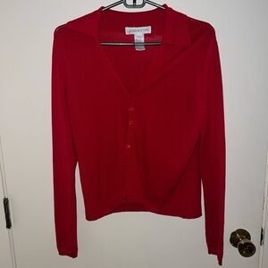 Jones New York Vintage Red Cardigan